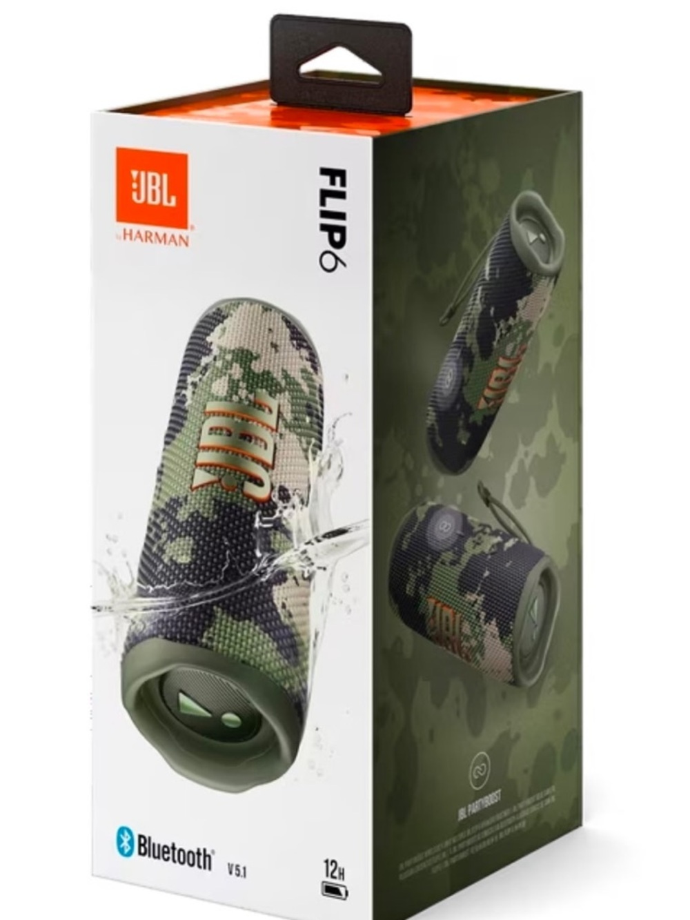 JBL Flip 6 Portable Bluetooth Speaker - Camo Green & Black
